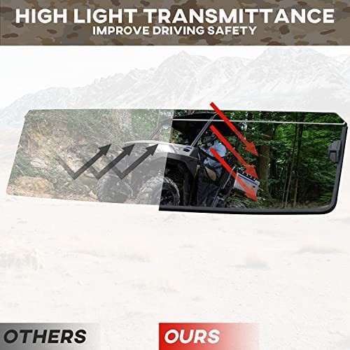 Clear Front Half Windshield for Polaris Ranger 570 Midsize, Lightly Dustproof