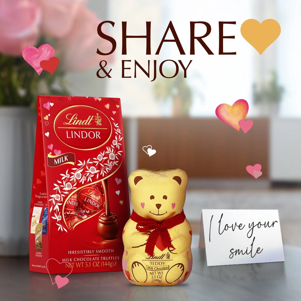 Valentine Teddy Shaped Milk Chocolate Candy
