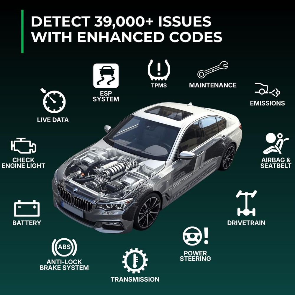 FIXD Bluetooth OBD2 Scanner for iPhone & Android - Diagnostic 1 Pack, White