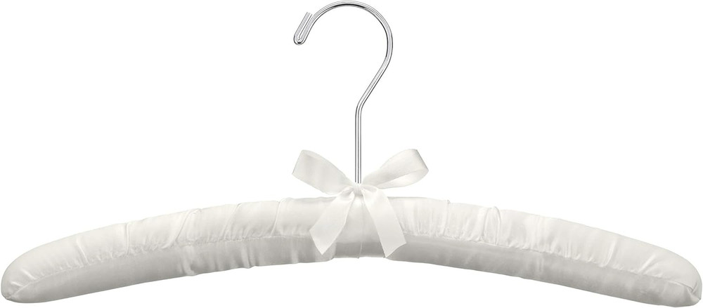 8PK Sat Blouse Hanger, 8 Count, Bone