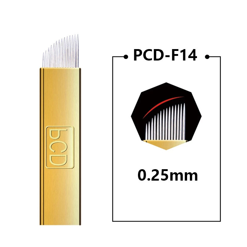 14F Pins Microblading pcd Needle Blade Permanent Makeup Eyebrow Tattoo Needles