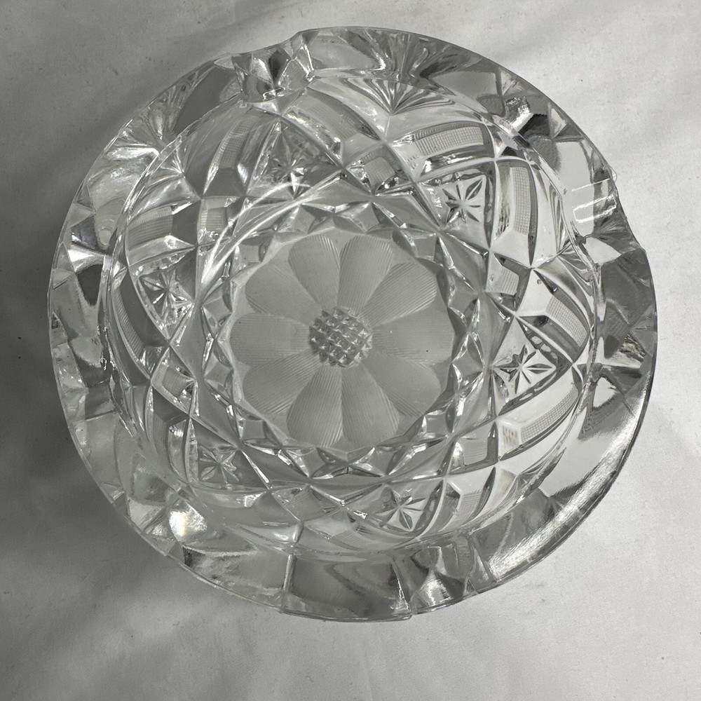 Heavy Glass Ashtray 6”