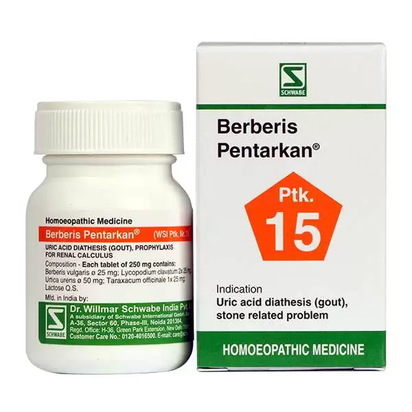 Willmar Schwabe India Berberis Pentarkan (20gm Tablets)