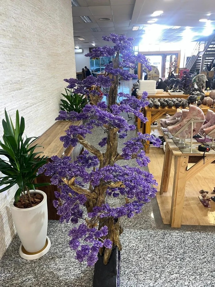 67” AMETHYST TREE Big Crystal Cathedral*** Custom Made Unique Home Decor