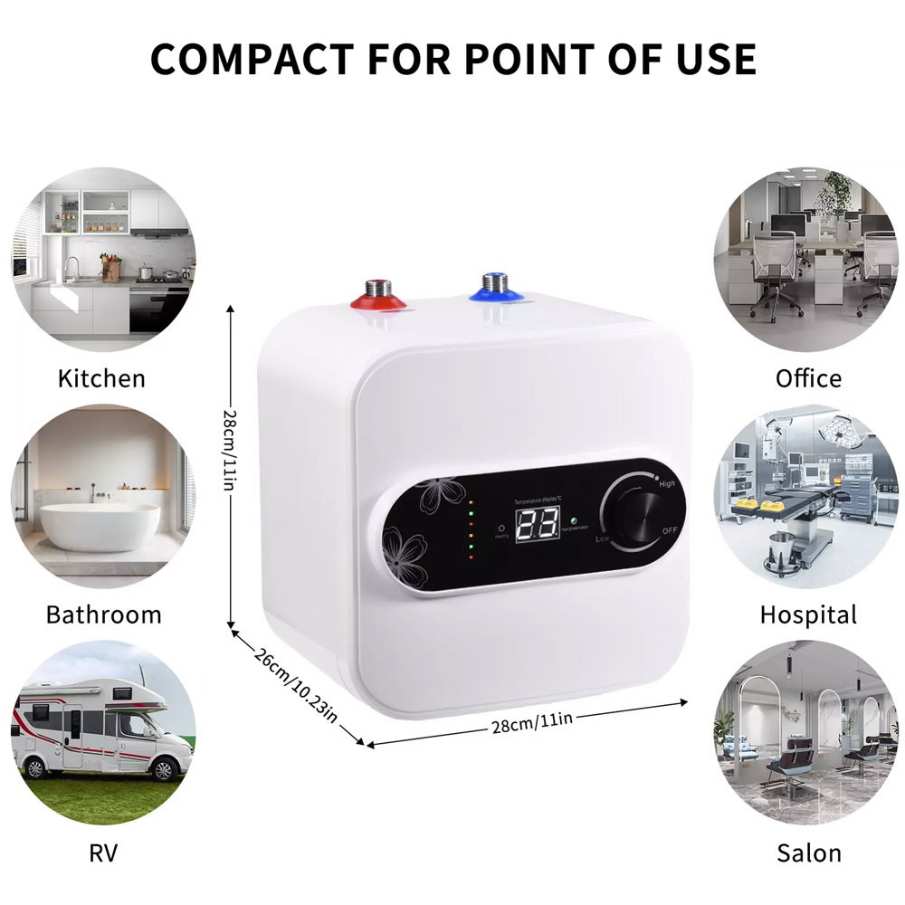 Electric Instantaneous Water Heater for Under Sink Basin Mixer Instant Heater US