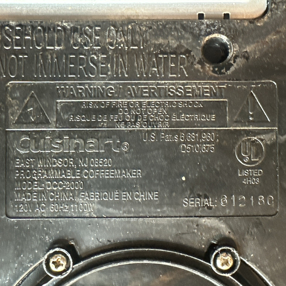 Cuisinart DCC-2000 Coffee On Demand 12- Cup Programmable Coffee Maker