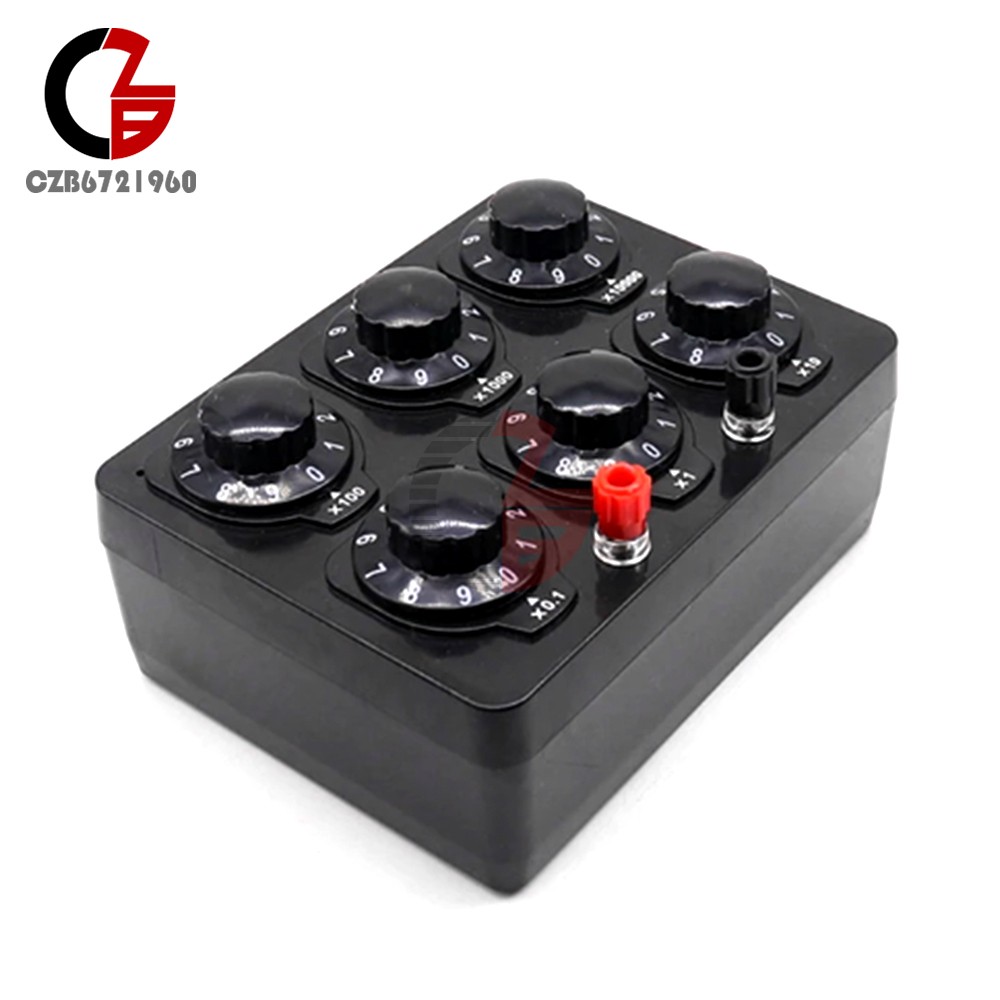 0-99999.9 ohm Simple Resistance Box Six Knobs Electricity Teaching Instruments