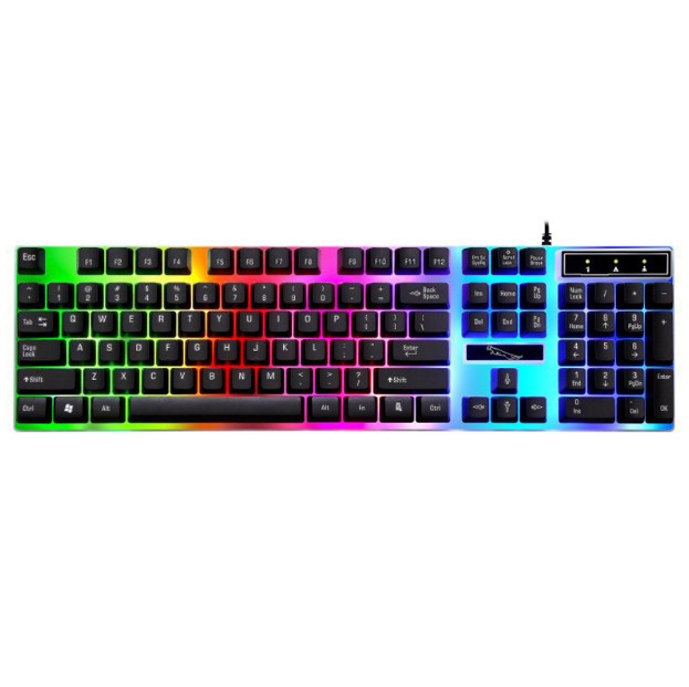 Wired luminous USB colorful backlight computer general mechanical keyboard
