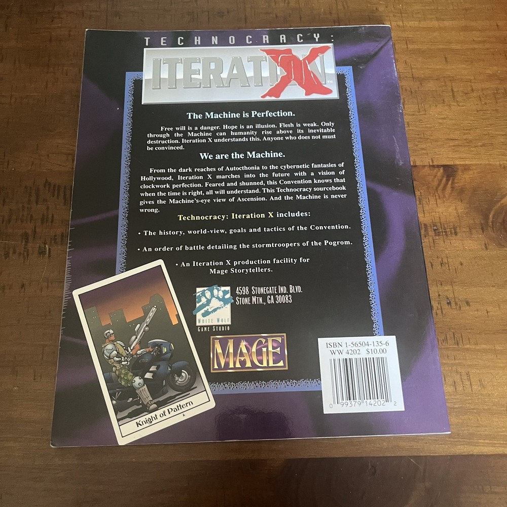 Technocracy: Iteration X Sourcebook Mage: The Ascension White Wolf WW4202 RPG