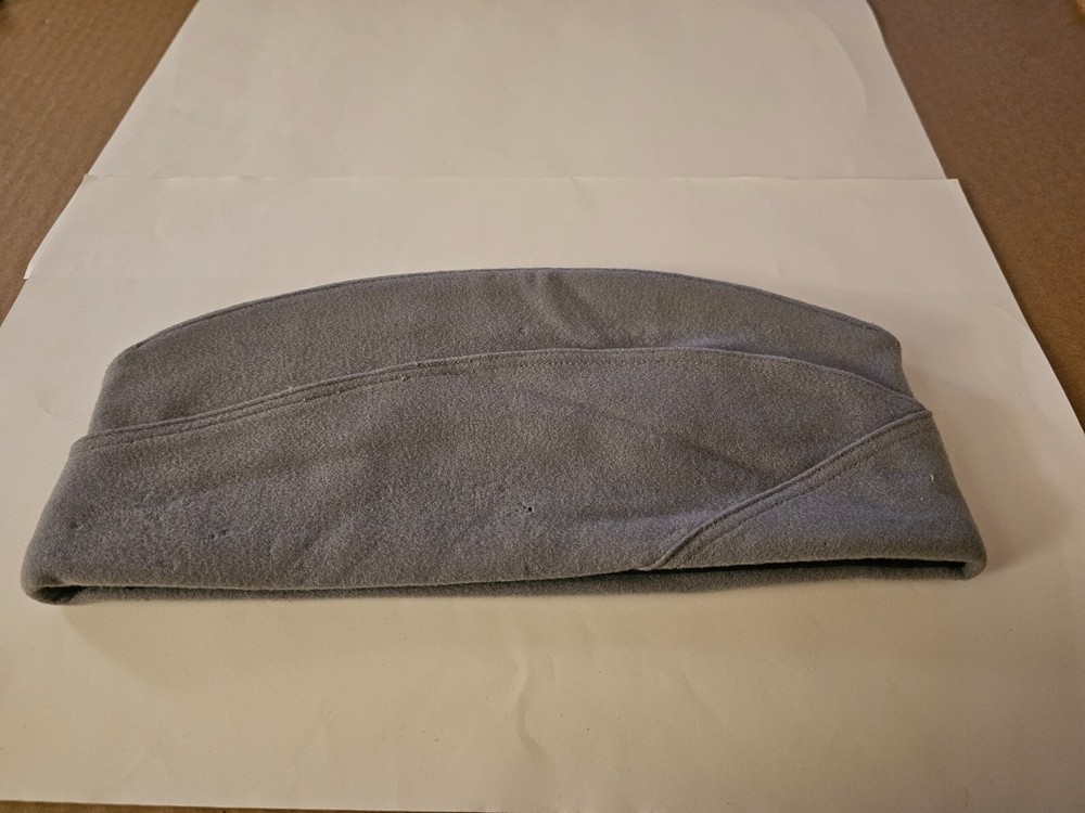 UNKNOWN COUNTRY GARRISON HAT COLD WAR SIDE CAP ARMY MILITARY ORIGINAL GRAY