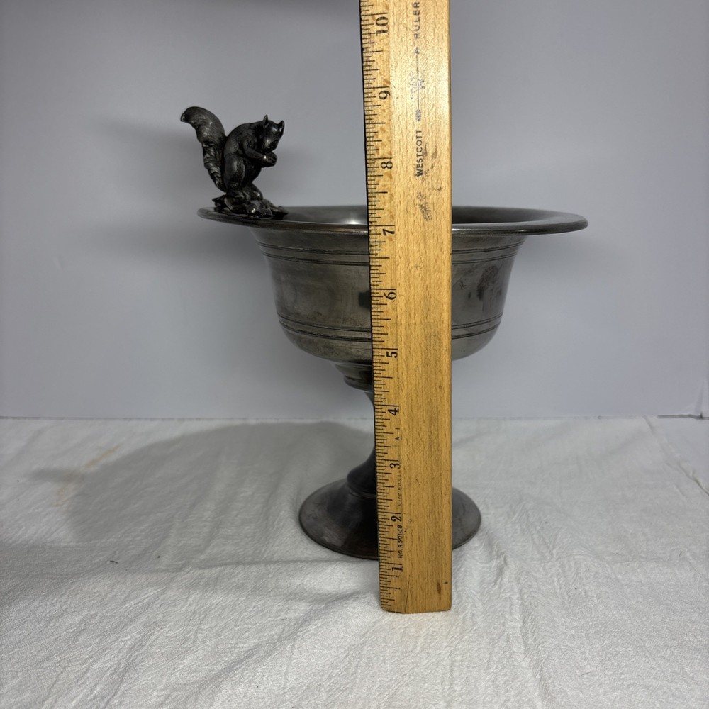 Antique Silver plated Urn/Nut Bowl With Squirrel Figure