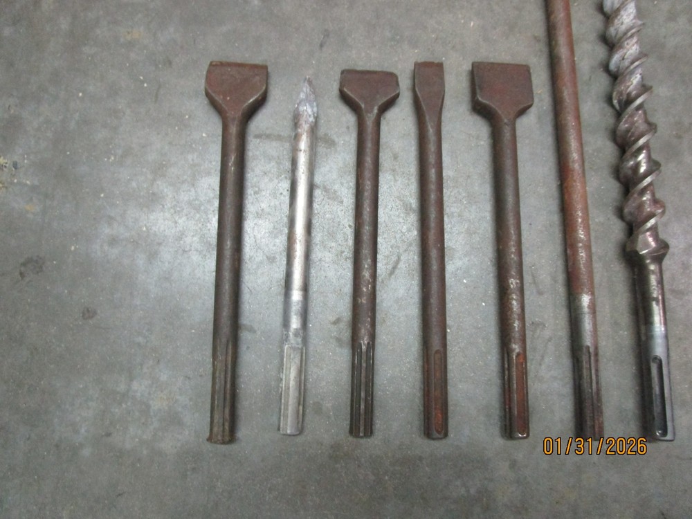 Lot Large SDS Style Chisels