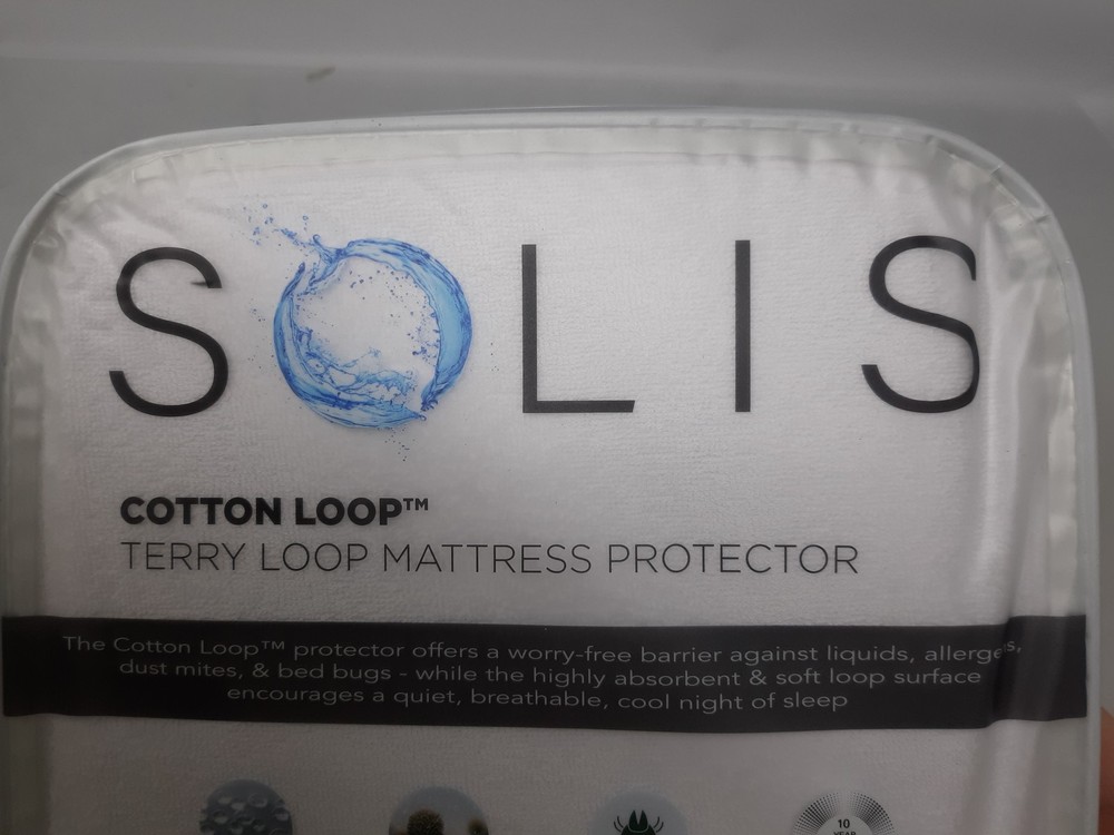 SOLIS Cotton Loop Terry Mattress Protector Twin XL Waterproof Breathable