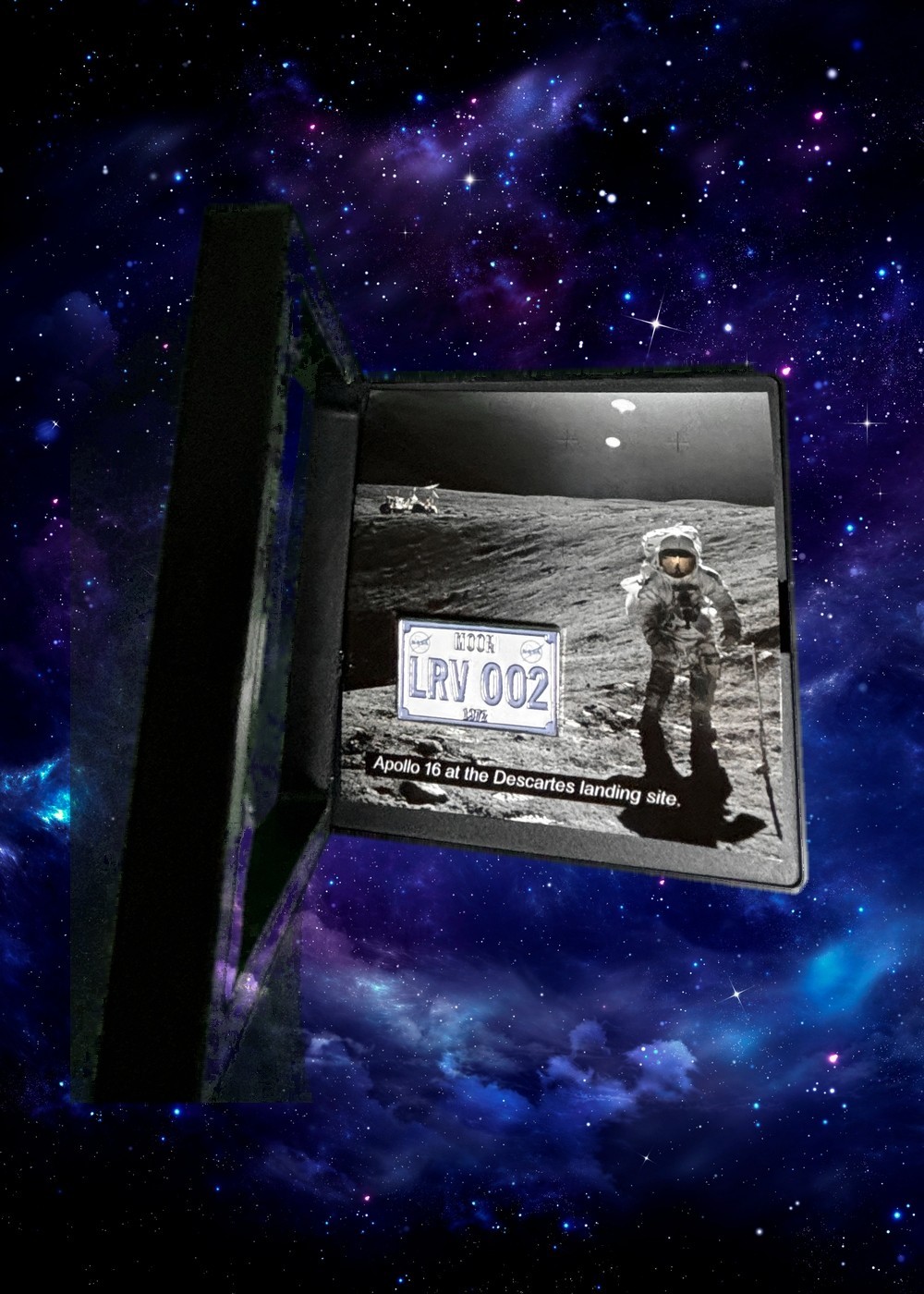 NASA Apollo 16 Lunar Roving Vehicle Commemorative Licence Plate Presentation