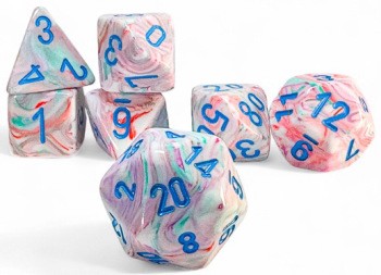 FESTIVE 7-DIE SET MEGA-HEDRAL POP ART/BLUE