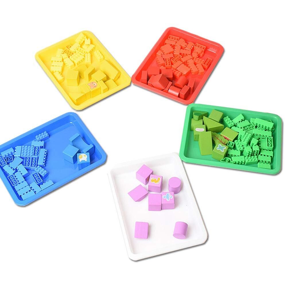 10 Pcs Plastic Art TraysMulticolor Activity Tray Organizer Serving Tray for C...