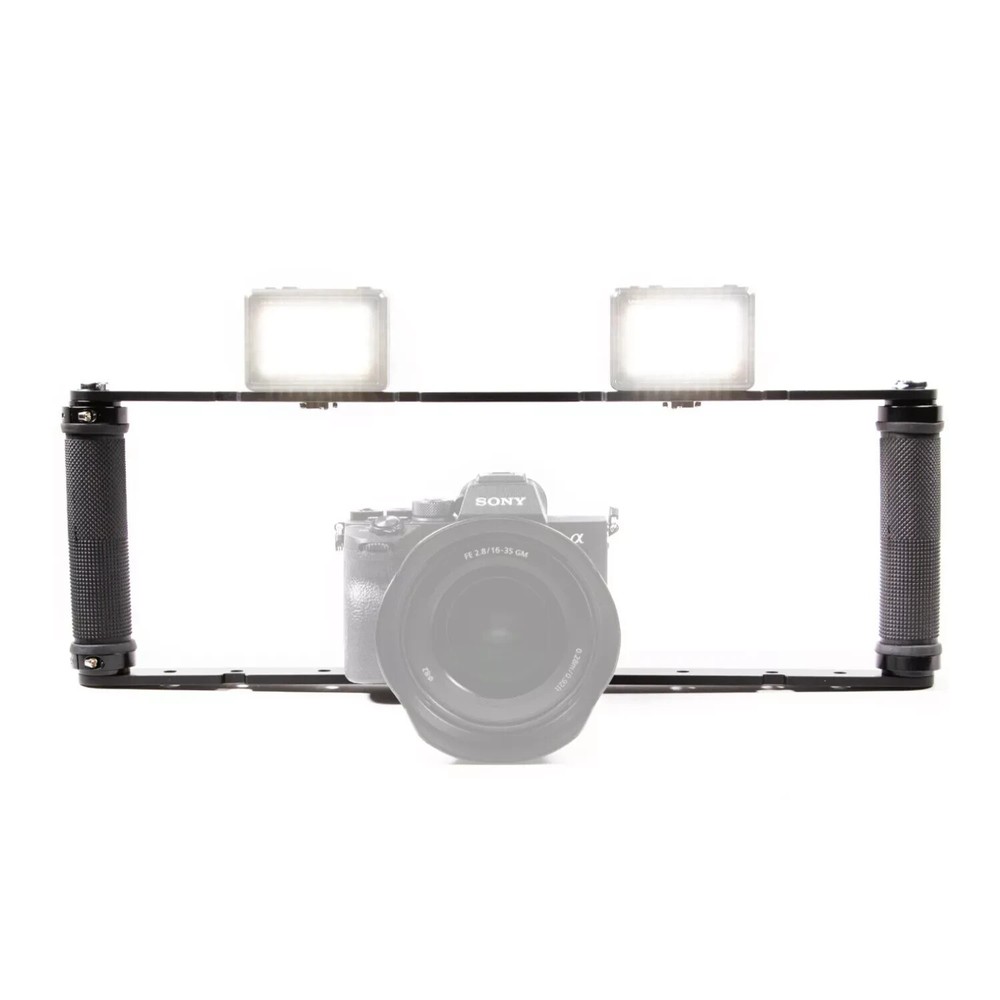 Litra Rectangular Camera Bracket with Two Side Grip (Black)