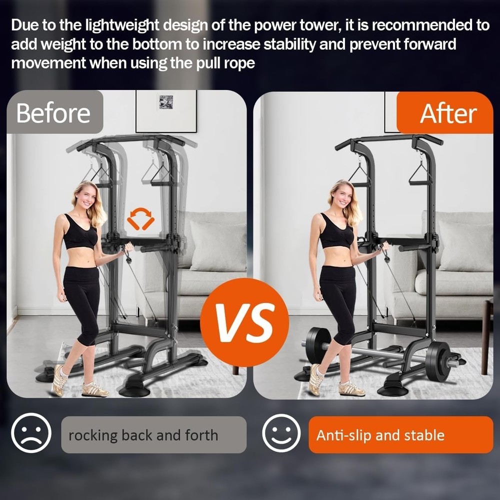 Power Tower Pull Up Bar for Home Gym, Multi Functional Pull Up Bar Stand
