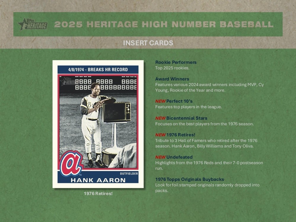 2025 TOPPS HERITAGE HIGH NUMBER HOBBY BOX