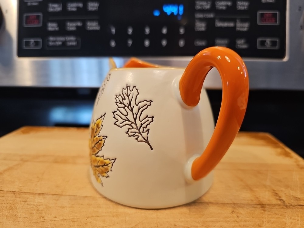 Eli & Ana Ceramic Creamer ONLY Hand Painted Rustic Leaves NEW