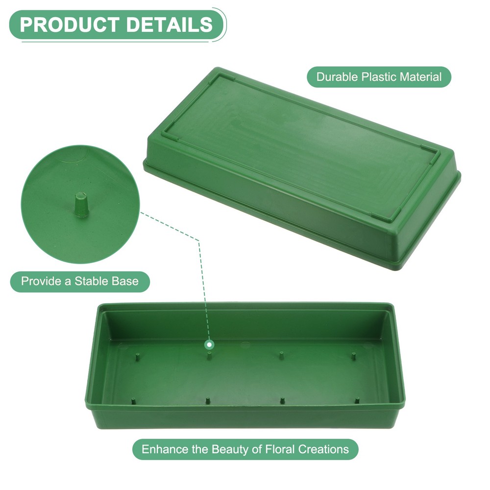3-Pack Floral Centerpiece Trays, 10.24" Flower Arrangement Base, Rectangular