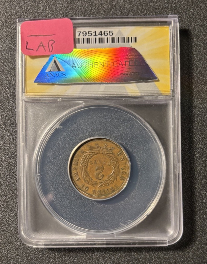 1868 Two Cent Piece - ANACS XF40 - US - 2C