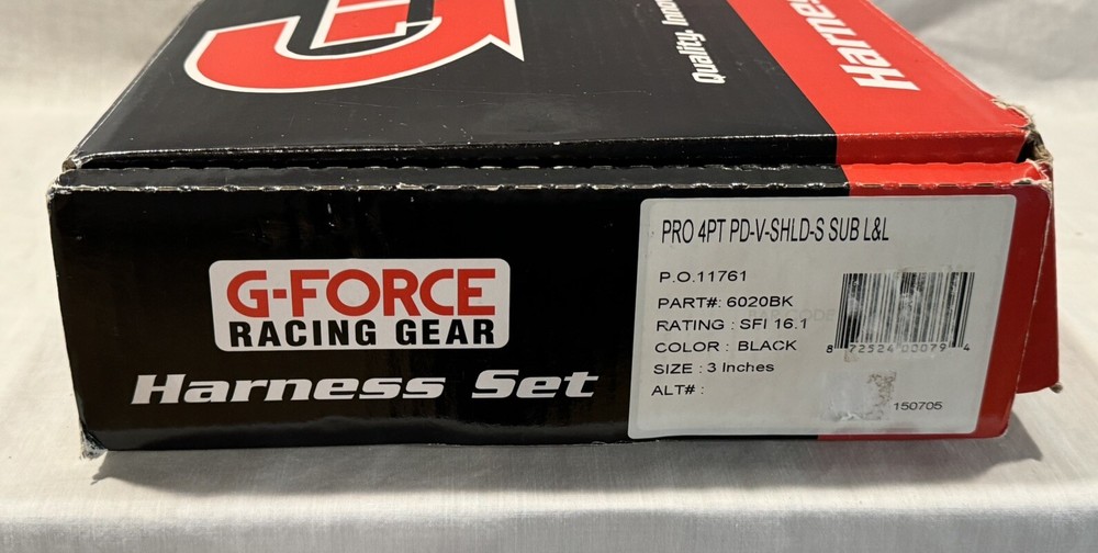 G-Force Harness Set Racing Gear 6020BK Black