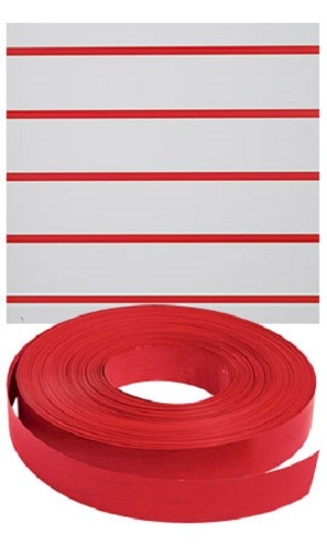 Vinyl Inserts Slatwall Red Panel Shelving Display 390 ft Decorative