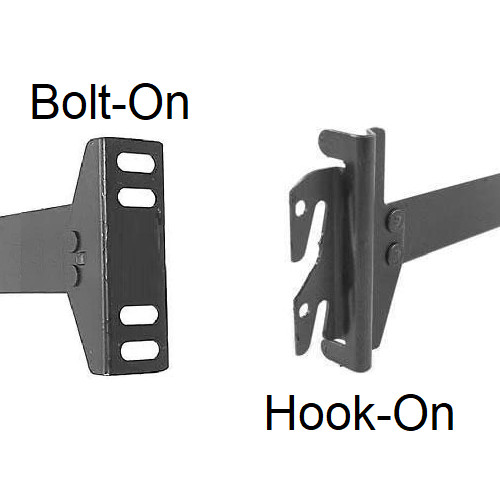 Scratch and Dent Fully Functional Metal Side Rails, Bolt-On or Hook-On