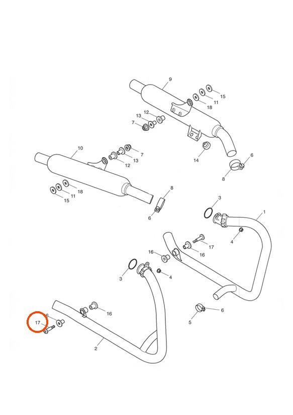Triumph T2218053 - Genuine OEM Bolt, Third Mount
