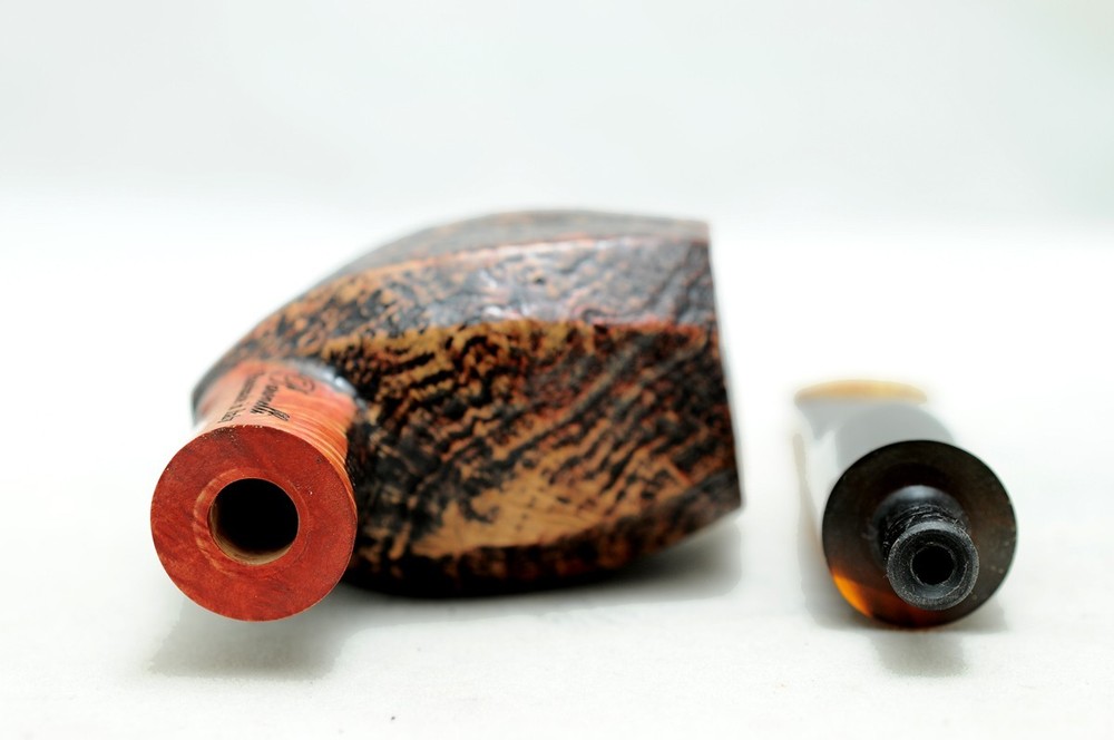 Brand new briar pipe PARONELLI octagonal sandblast handmade