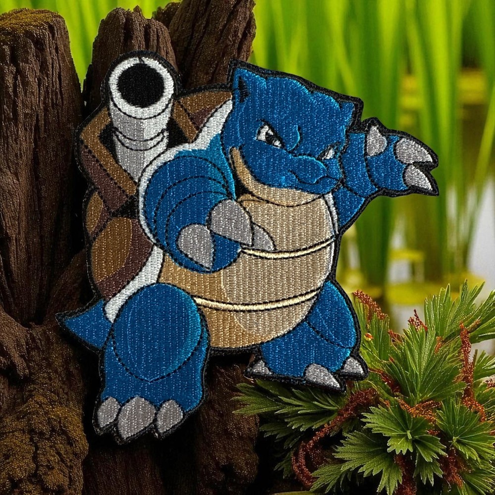 Blastoise Embroidery Patch 4.77 X 4.59