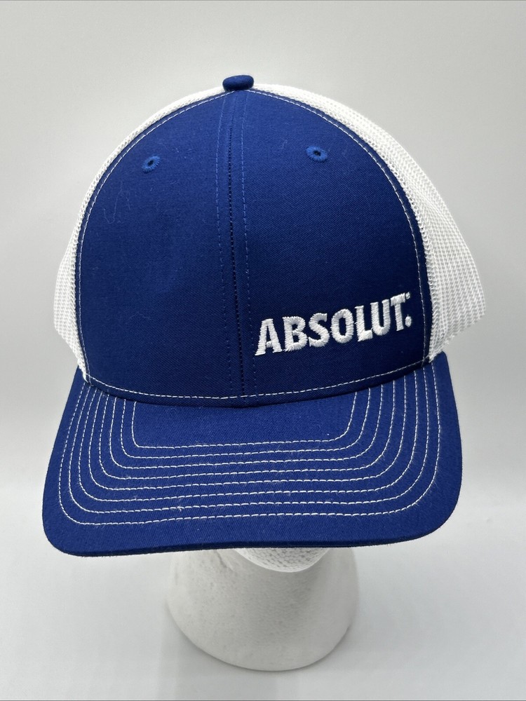 Absolut Vodka Blue & White Richardson 112 Mesh Snapback Adjustable Cap Hat