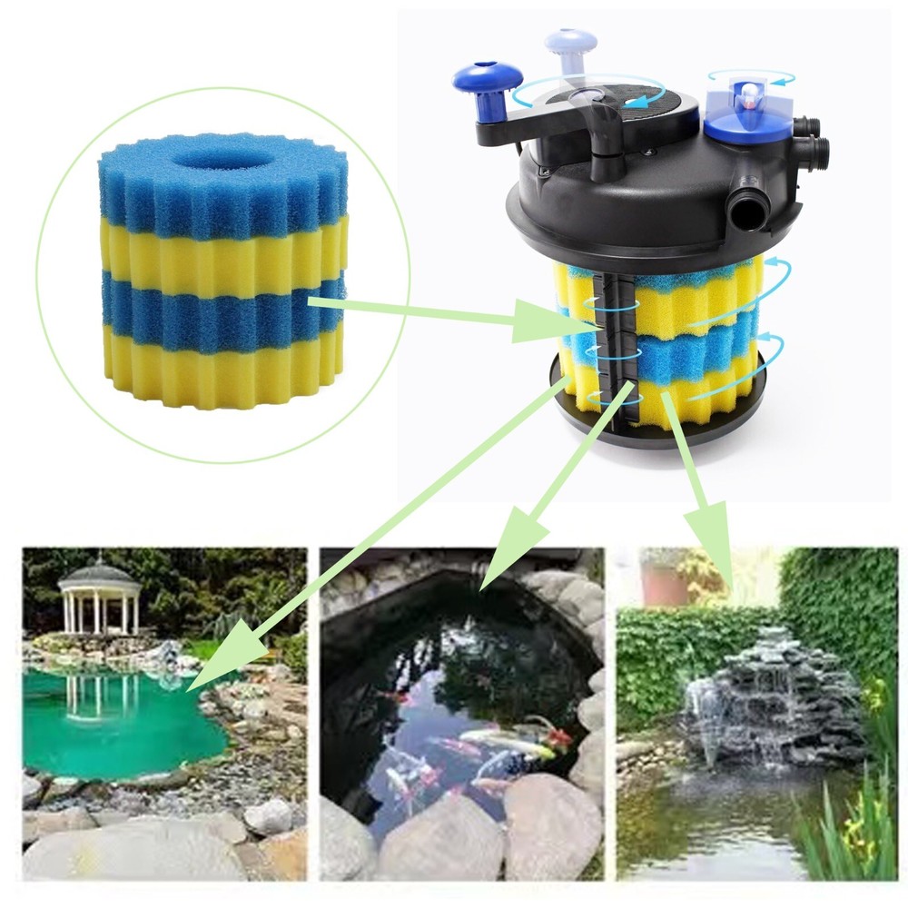 4 X Sponge Filter Pad for CPF-2500 Pressure Pond Filter Koi Fish Replacement