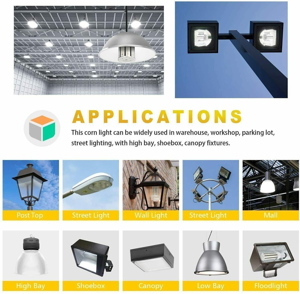 120W LED Corn Bulbs Light E39 Mogul Base Warehouse High Bay Light 6000K Daylight