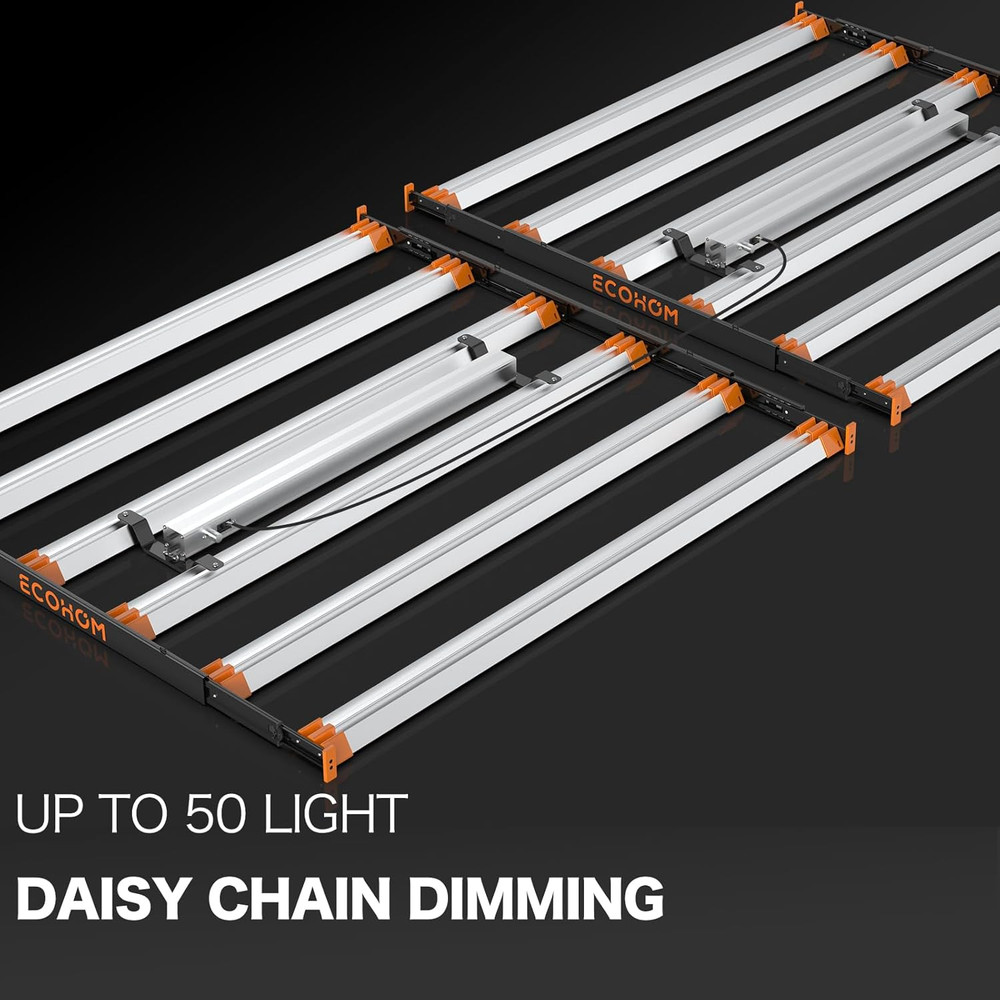 800W LED Grow Light, 5X5Ft Coverage Full Spectrum Daisy Chain Growing Light, Dim