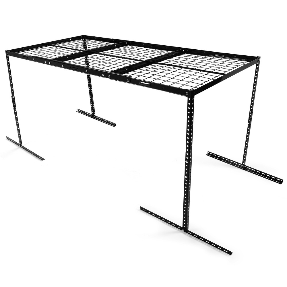 HEAVY DUTY 3ft x 6ft Overhead Garage Storage Adjustable Mounted Ceiling Rack BLK