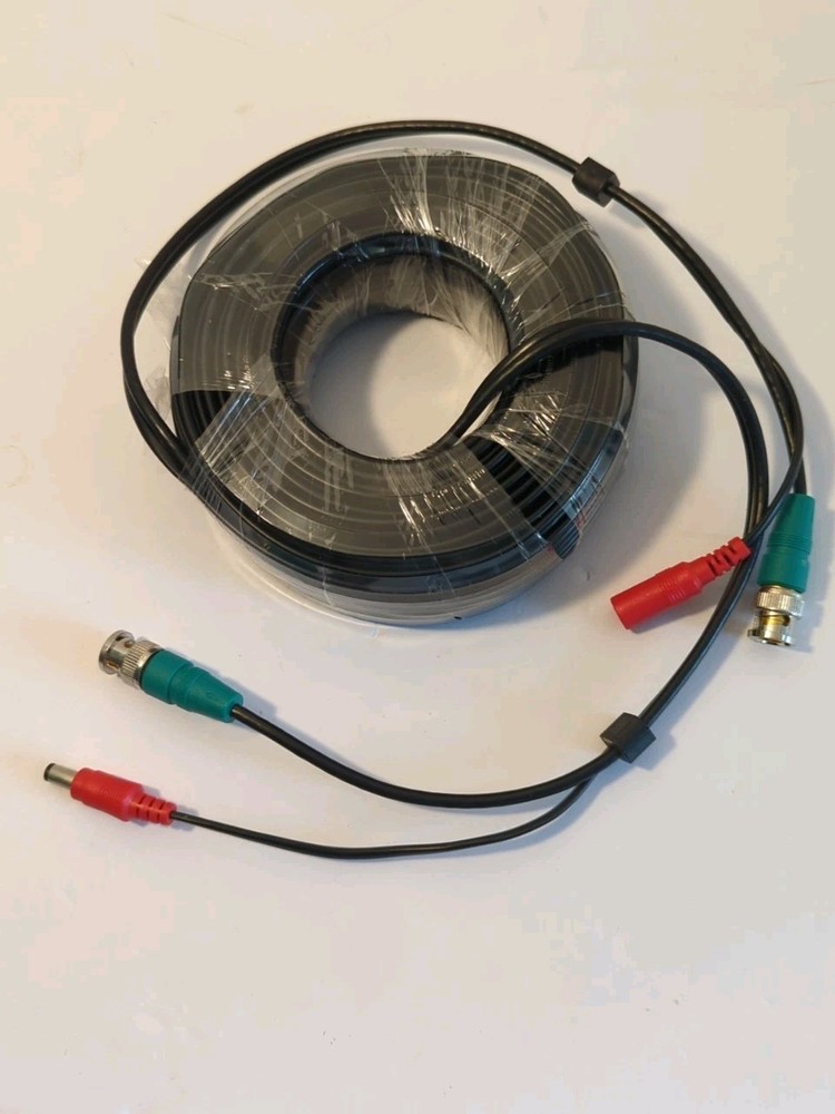 LOREX 100FT CCTV BLACK SECURITY CAMERA CABLE - BNC Video and Power