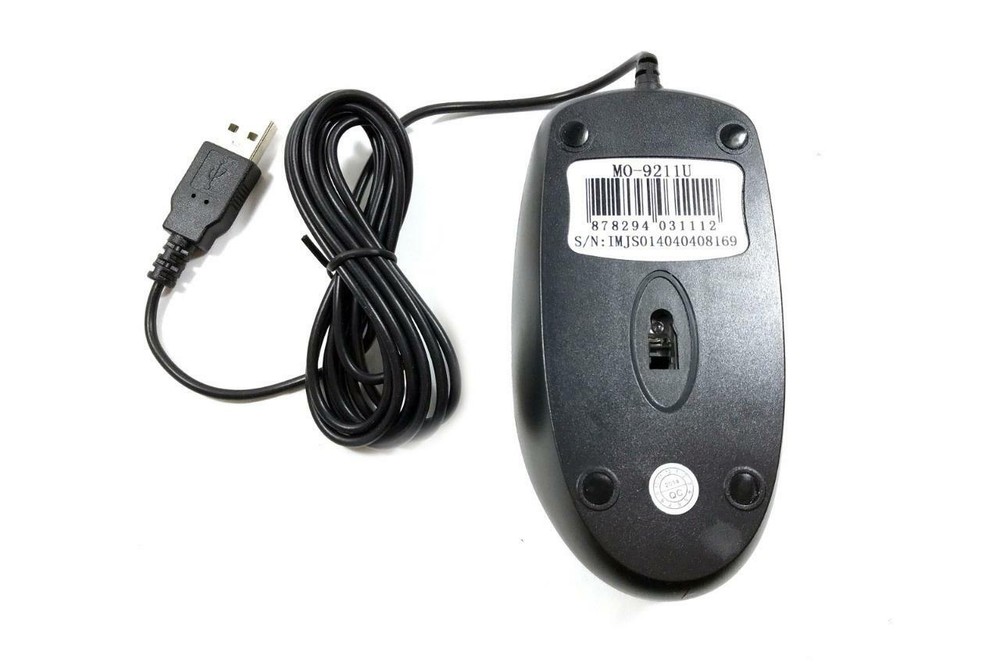 iMicro MO-9211U Ergonomic Design Cable USB Optical Mouse - Black