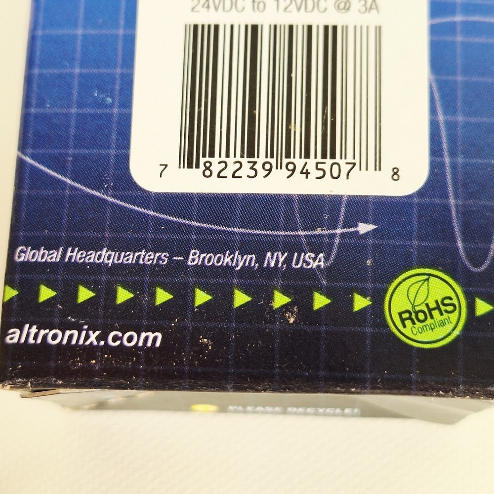 Altronix VR4T Power Conversion Module - 24VDC to 12VDC @ 3A Voltage Regulator