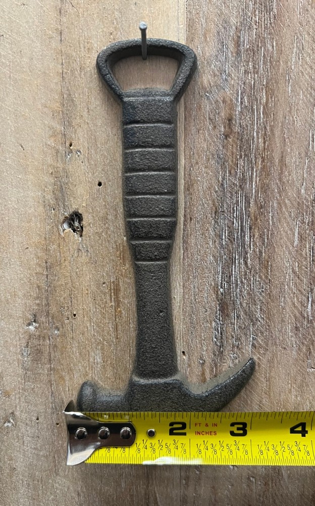 Hammer Cast Iron Bottle Opener 6.5" x 3"