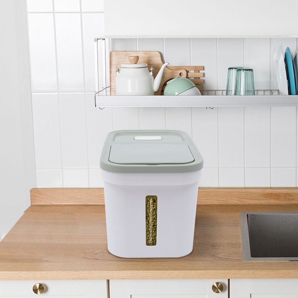 10kg Flour Corn Storage Container Moisture-proof Kitchen Food Storage Bucket US