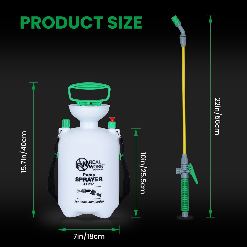 REALWORK PUMP SPRAYER Multiple Sizes