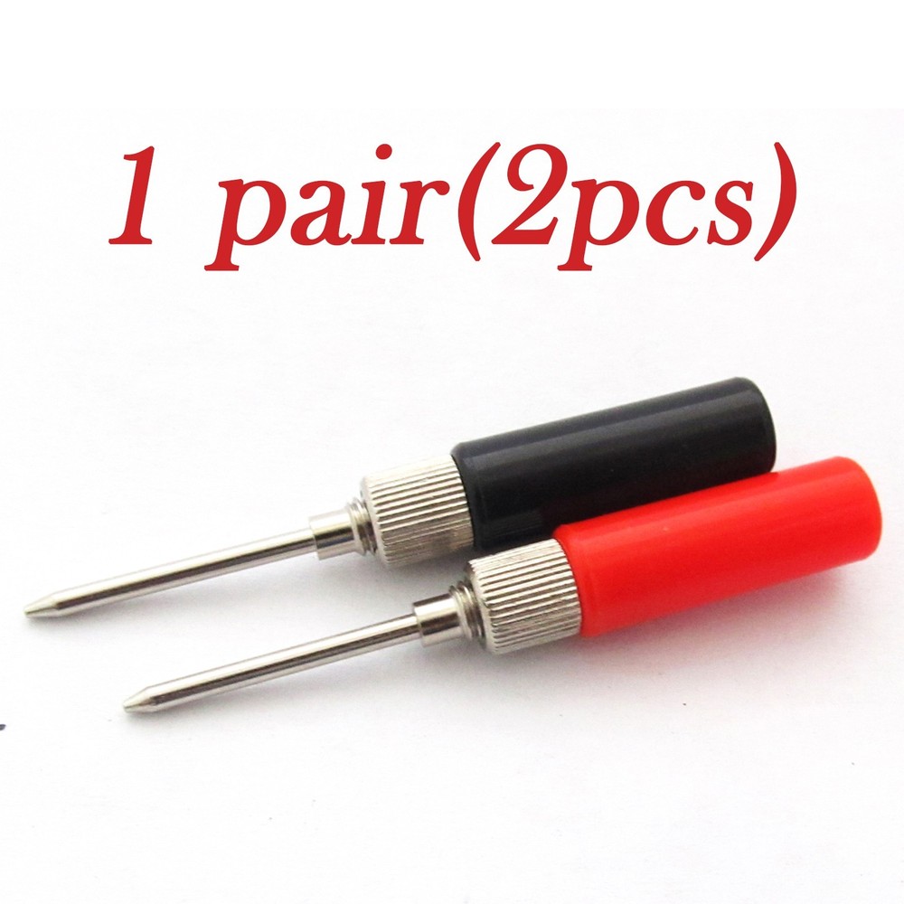 2Pcs DIY Multimeter Test Probe Short Handle No Solder Assembly Without Cable