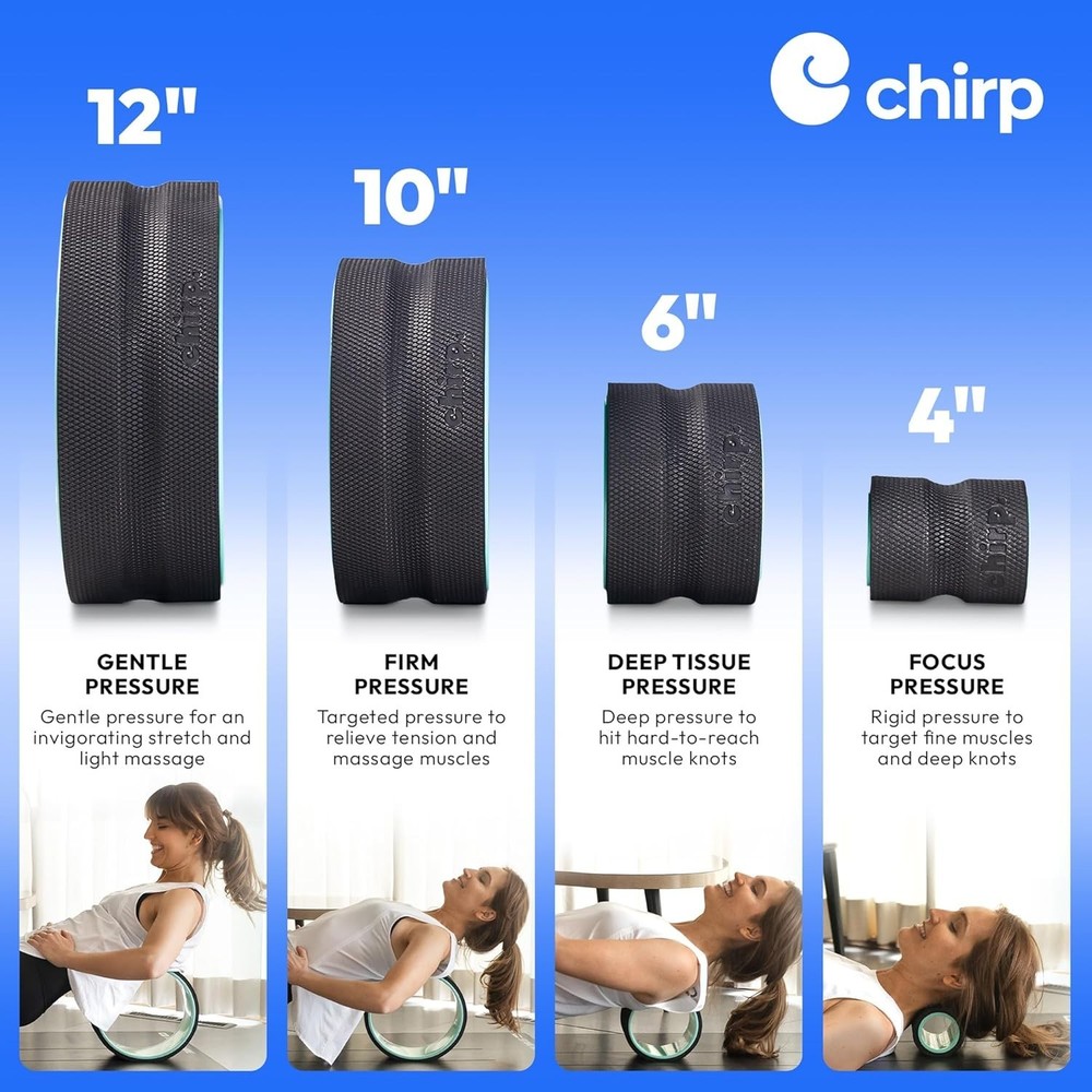 4-Pack Mint Foam Rollers for Optimal Back & Neck Relief, Supports 500lbs