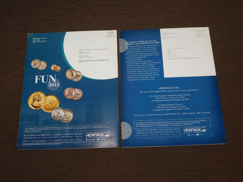US COIN BOOK AUCTION CATALOG FUN 2013 CURRENCY