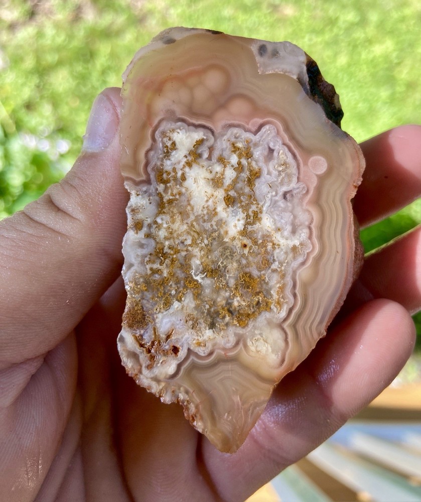 Mossy Pink Flower Agate Chunk 3.7 Oz