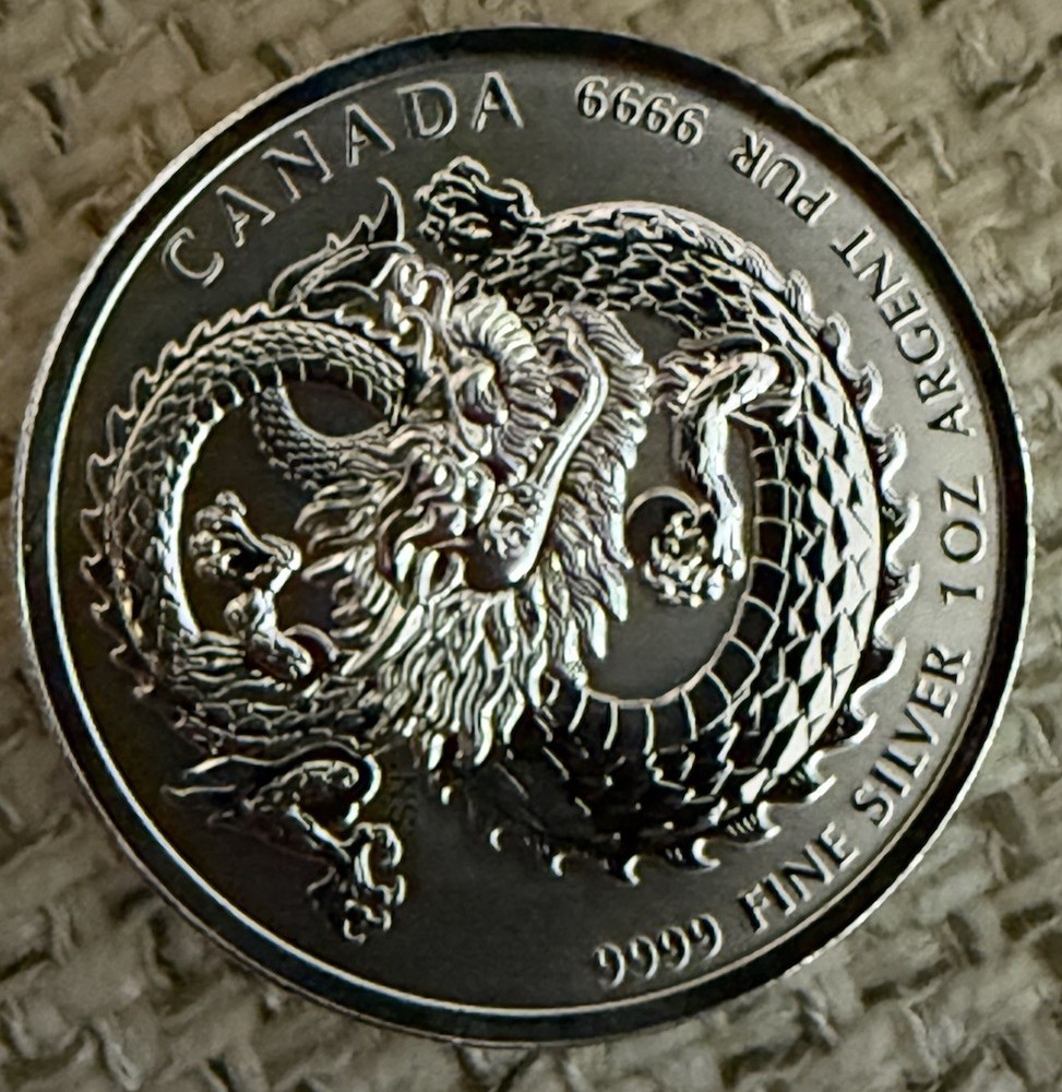 Canada 2020 $1 Dragon 1oz .9999 Silver Coin
