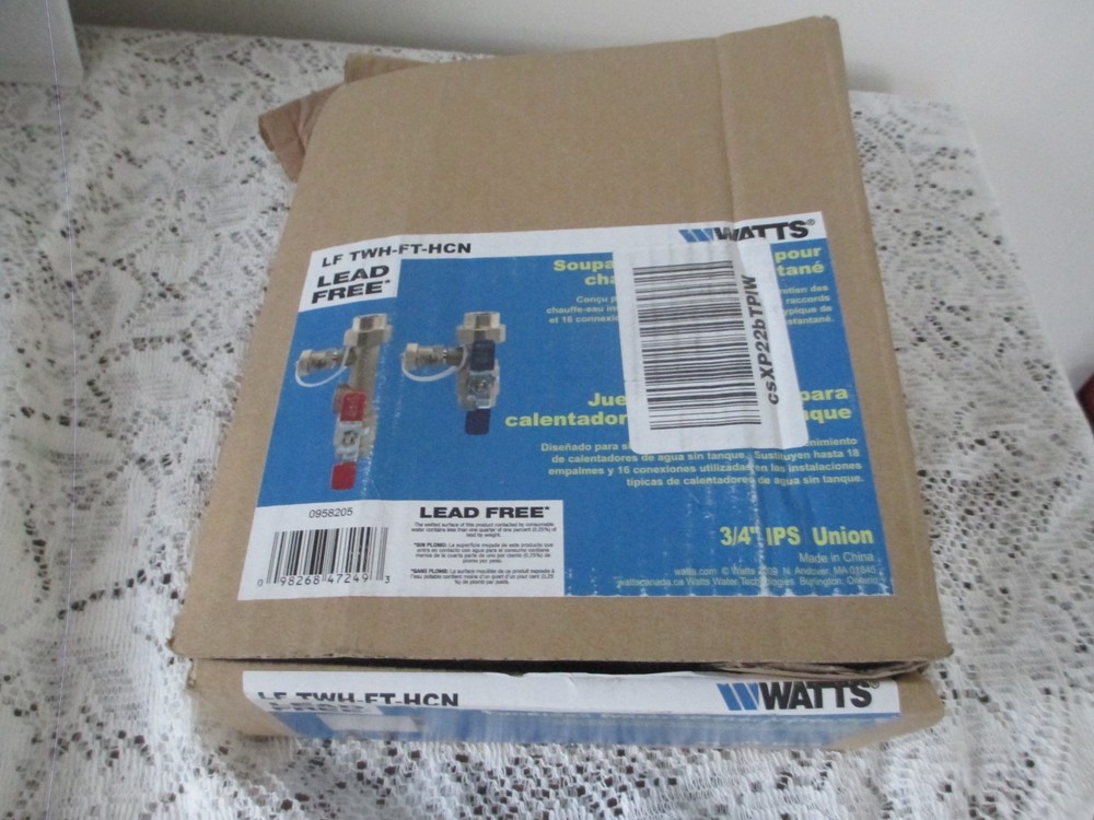Watts Tankless Water Heater Service Valve Kit 3/4 IPS Model LF TWH FT-HCN NEW
