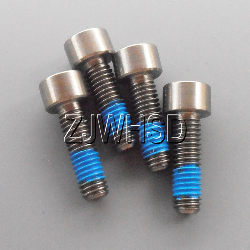 4pcs M6 x 20 mm Ti Titanium Screw Bolt Allen Hex Socket Cap Head + Thread Locker